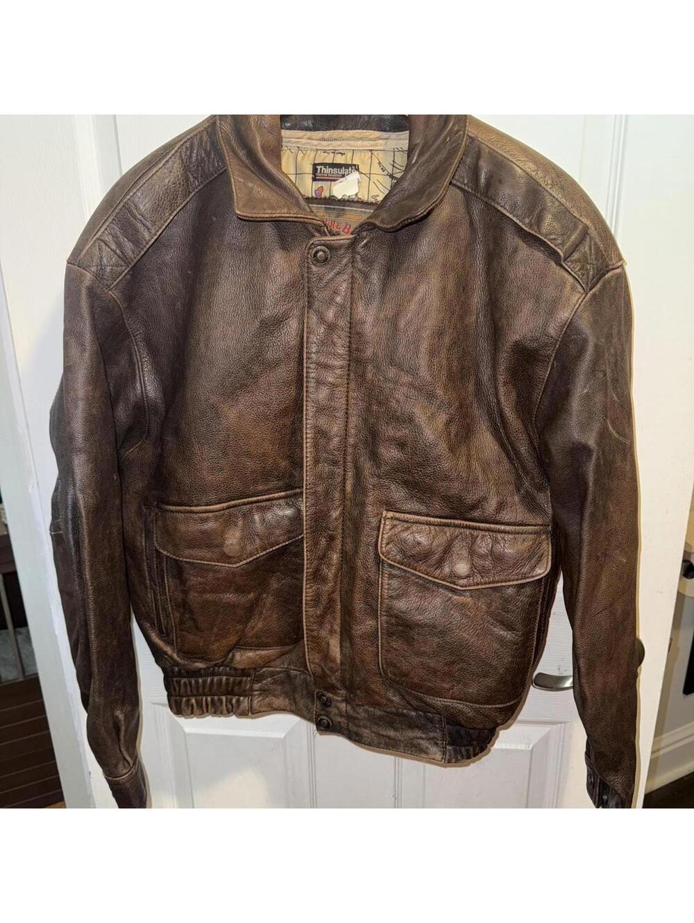 Wilson Adventure Bound Flight Aviator Leather Men Jacket
